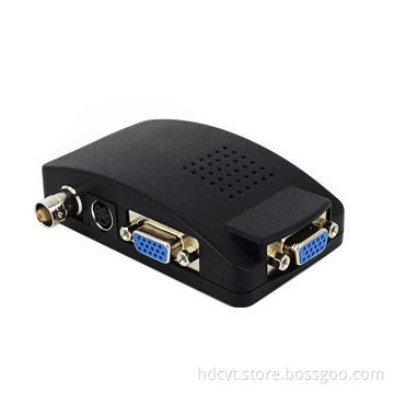 BNC + S-video to VGA Converter (Upscaler) with Plug-and-play Function